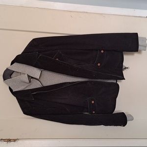 Vintage 55 DSL corduroy black blazer with cotton grey lining sweater sizeM